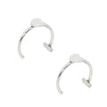 2PCS Trendy 10mm Stainless Steel Punk Clip on Fake Piercing Nose Wrap Lip Rings Unisex Nose Ring Women Men Tusk Body Jewelry