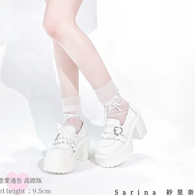 Thick Bottom Mary Jane Small Leather Shoes Women 2025 Autumn New Design Punk Lolita Shoes Women Fashion Versatile Loafers Casual