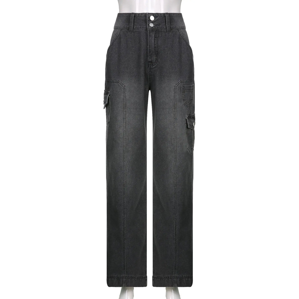 Women Flare Stretch Moustache Jeans Fashion Skinny Bell Bottom High Waist Gray Denim Pants Lady Classic Y2K Punk Long Trousers