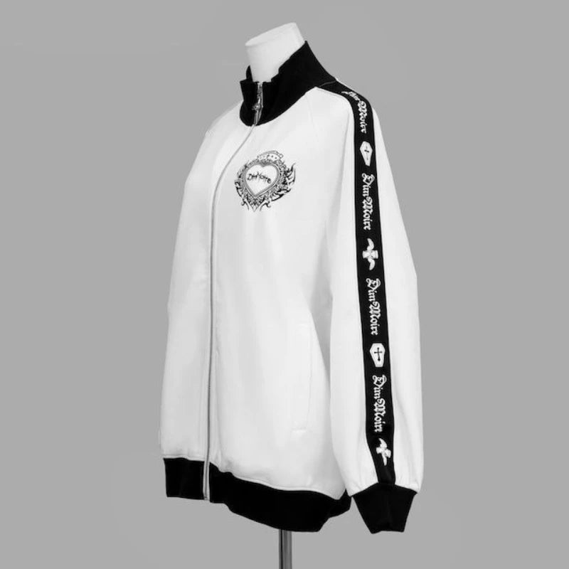 Japanese Punk Style Hoodies Coats Y2k Aesthetic Women Printing Oversized Jacket Gothic Csual Grunge Double Zippers Sweatshirts