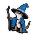 Lizard Wizard Enamel Pins Punk Gothic Blue Animal Metal Brooches Decorate Backpack Clothes Lapel Badge Funny Jewelry Gifts