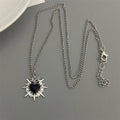 Punk Rock Red Black Heart Pendant Chain Necklace For Men Women Cool Hip Hop Street Vintage Goth Accessories Trendy Jewelry